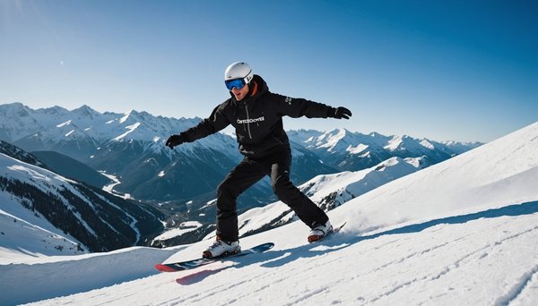 How can professional snowboarders improve their balance on varied terrains?